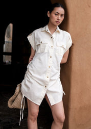 Sunrise Gather Shirt Dress