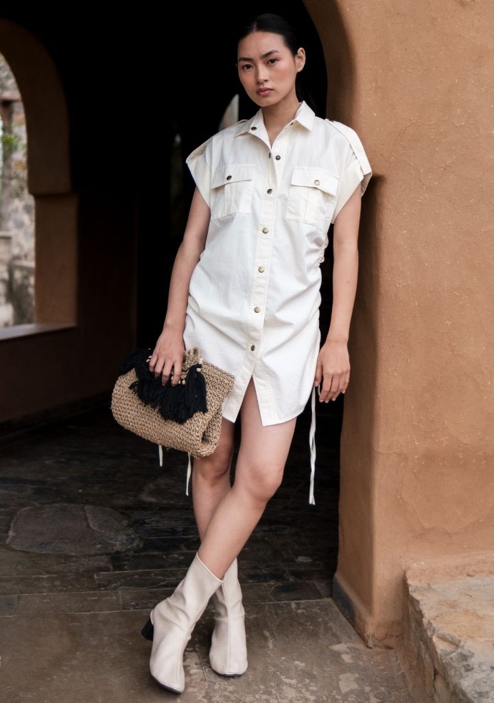 Sunrise Gather Shirt Dress