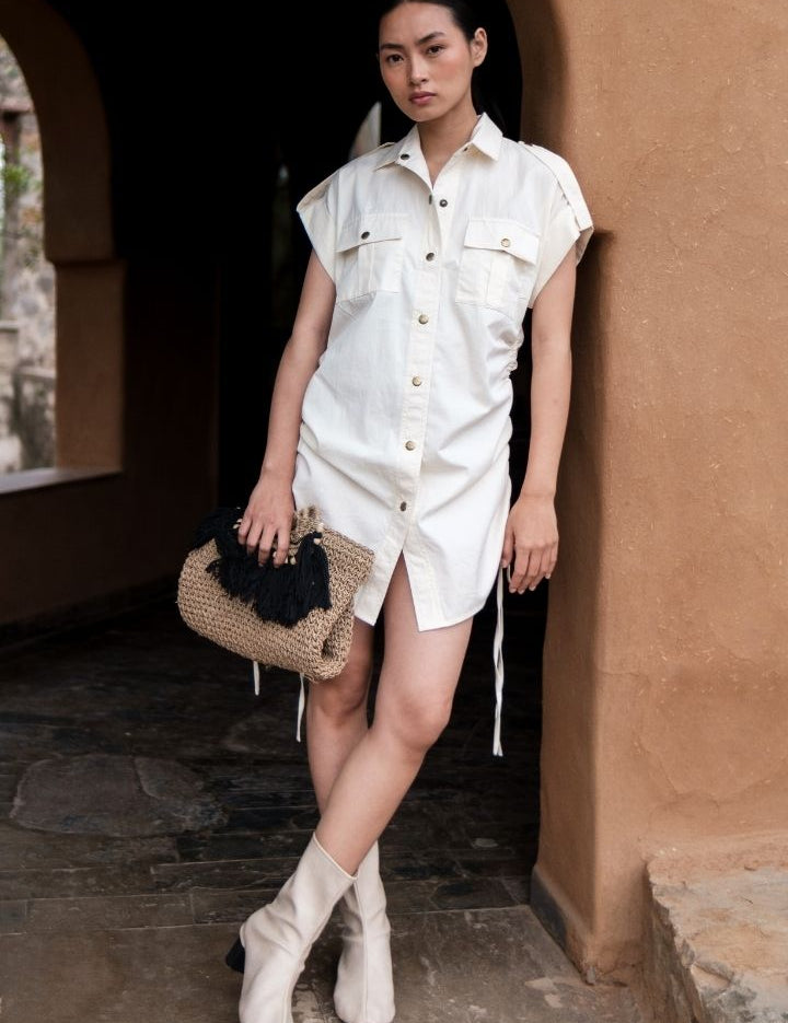 Sunrise Gather Shirt Dress