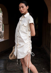 Sunrise Gather Shirt Dress