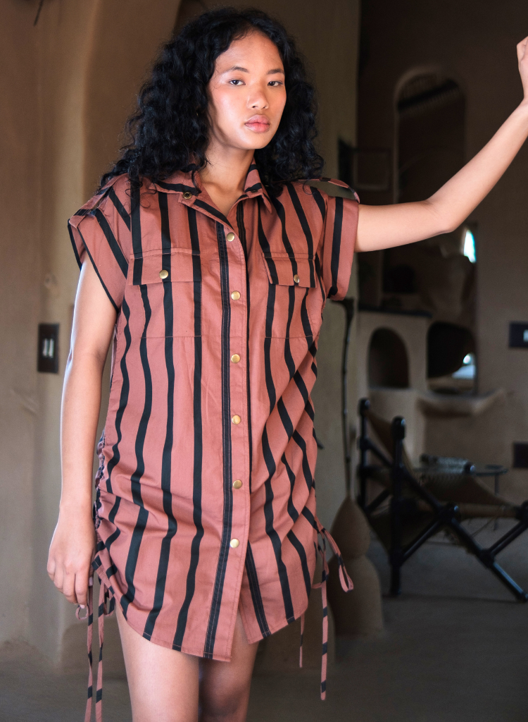 Sunrise Gather Stripe Dress