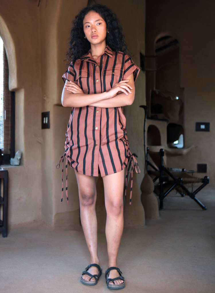 Sunrise Gather Stripe Dress