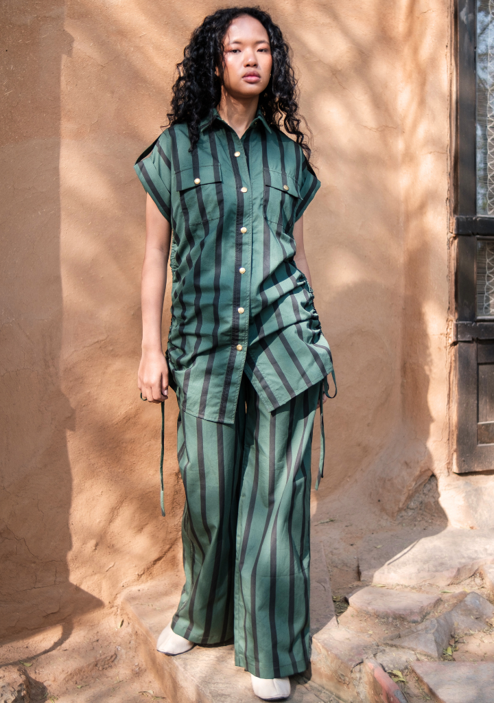 Sunrise Gather Stripe Dress