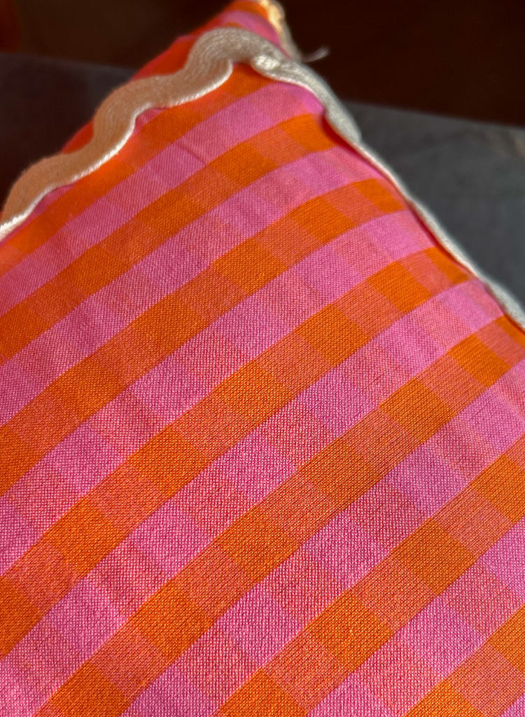 Sunset Gingham Cushion Cover