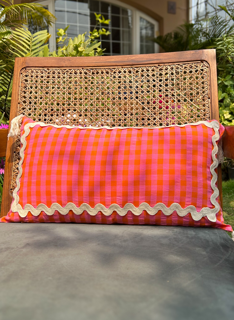 Sunset Gingham Cushion Cover