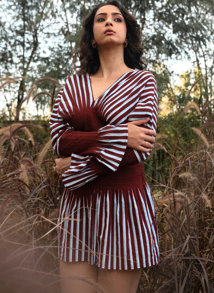 Sunset Pleated Dress