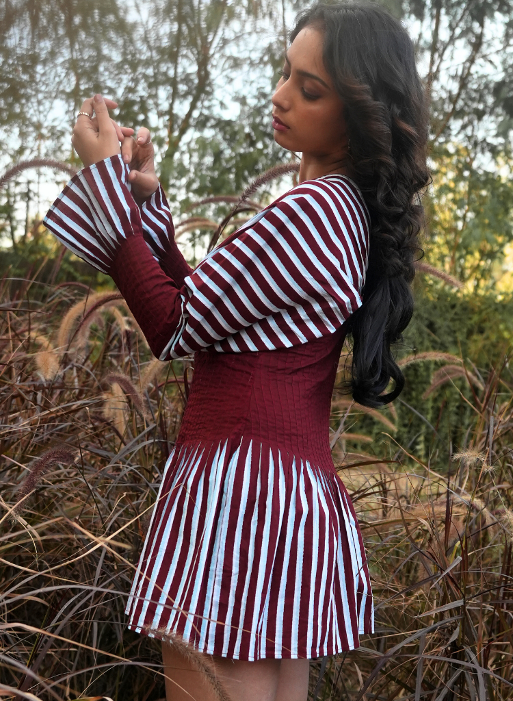 Sunset Pleated Dress