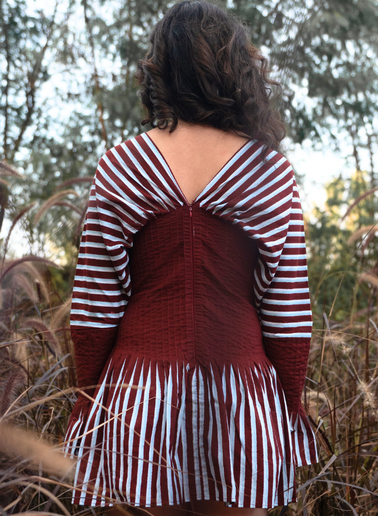 Sunset Pleated Dress