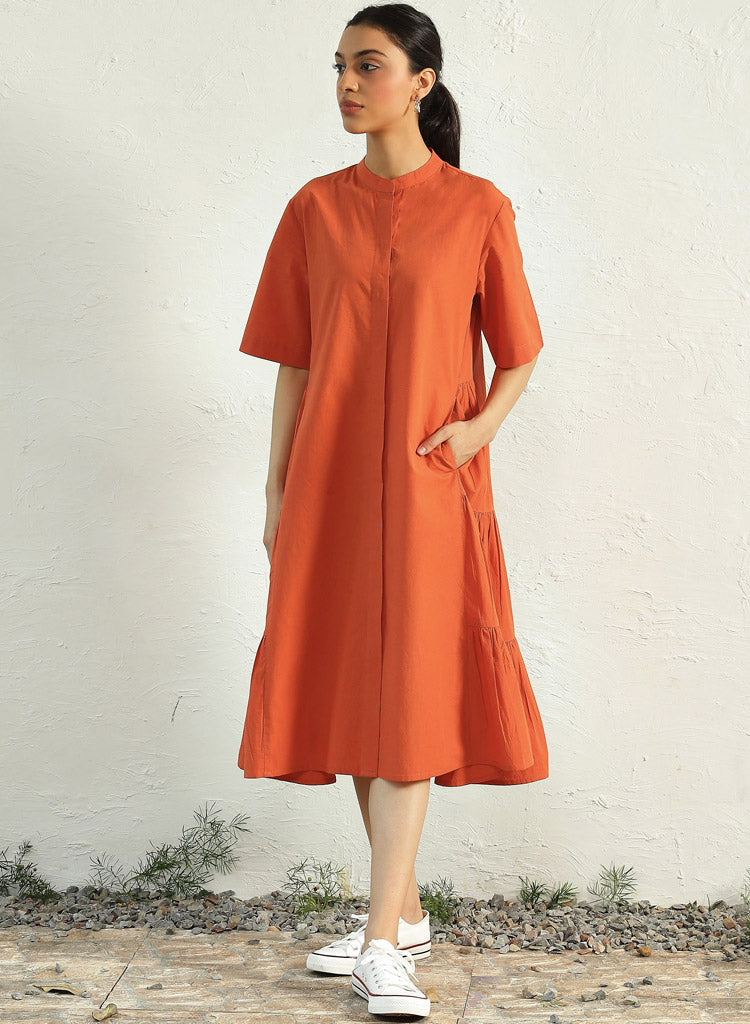 Sunset Side Gather Dress