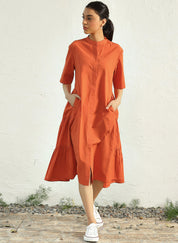 Sunset Side Gather Dress