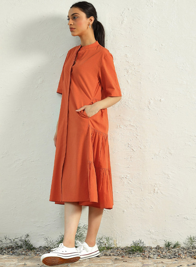 Sunset Side Gather Dress