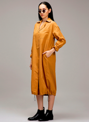 Elasticated Shirt Dress
