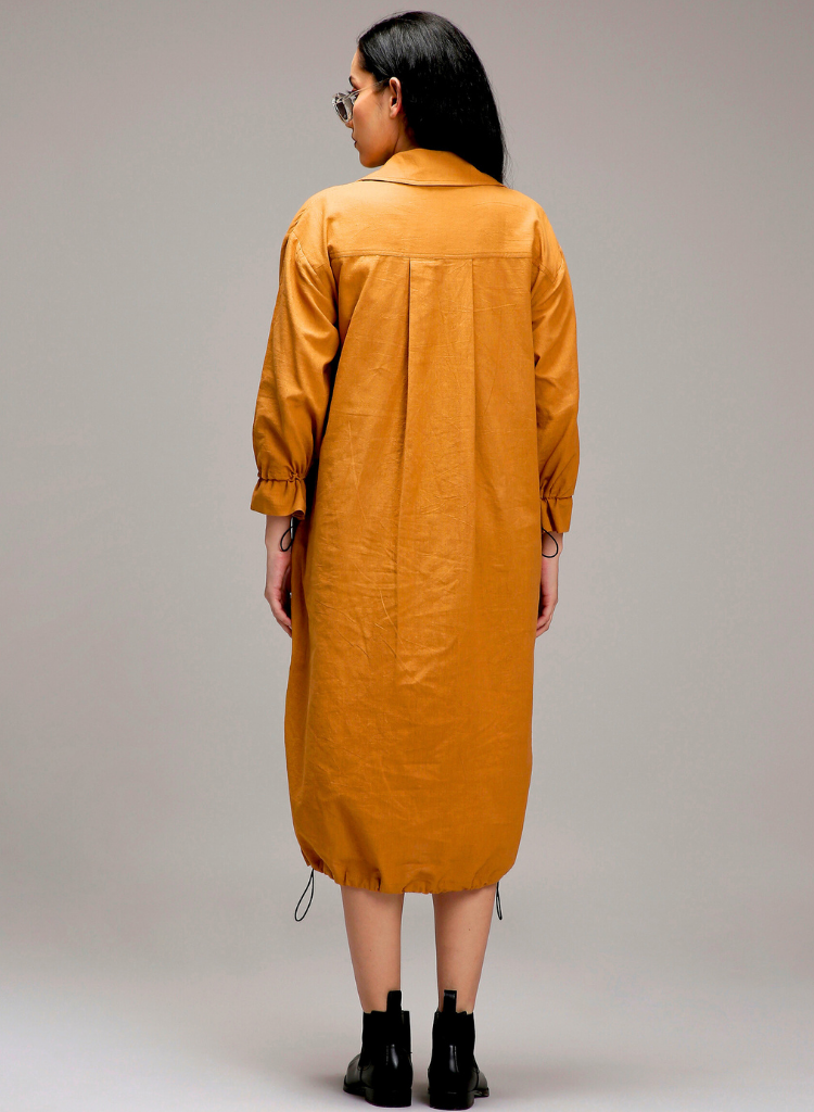 Elasticated Shirt Dress