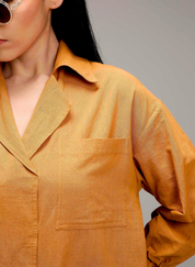 Elasticated Shirt Dress