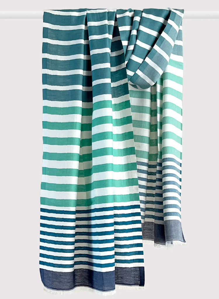 Teal Green Streaks Stole