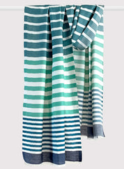 Teal Green Streaks Stole