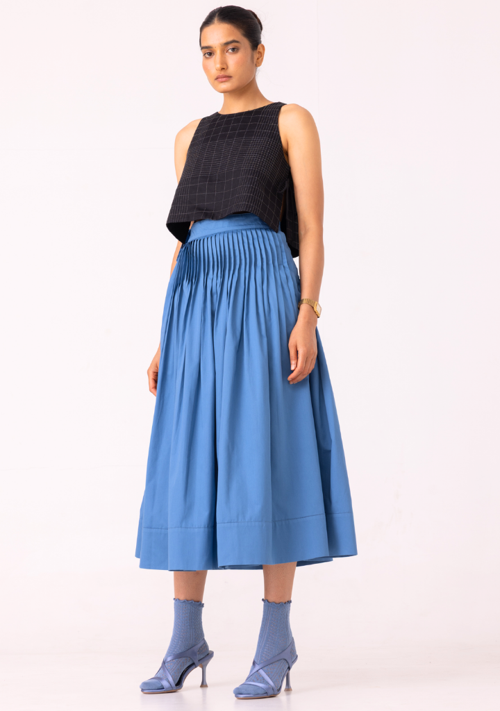 Tereza Pleated Wrap Skirt