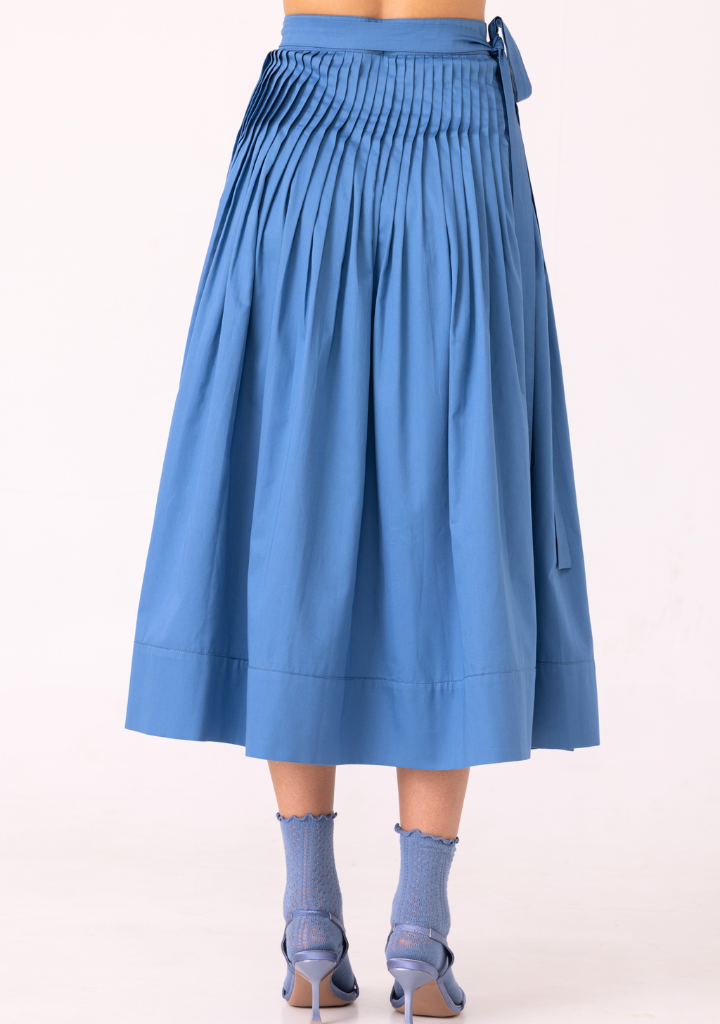 Tereza Pleated Wrap Skirt