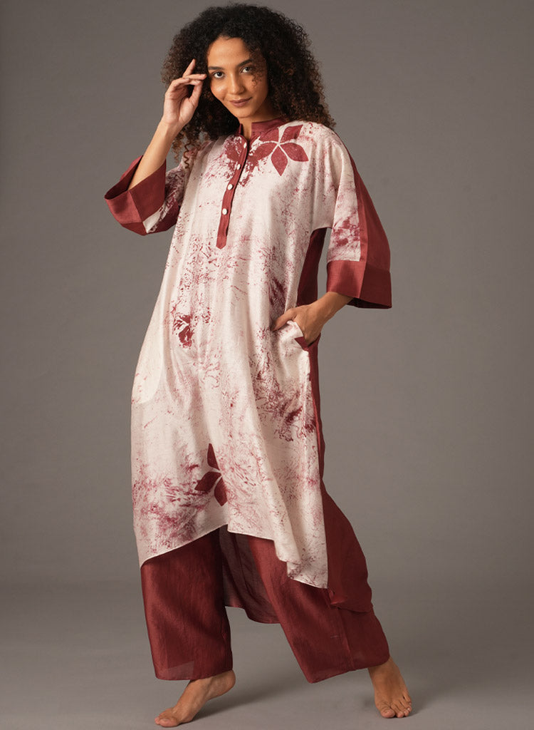 Textured Gather Dress Set