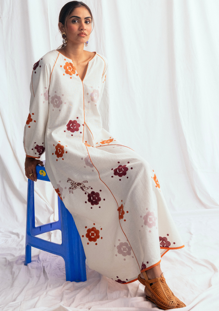 Thandai Peasant Dress