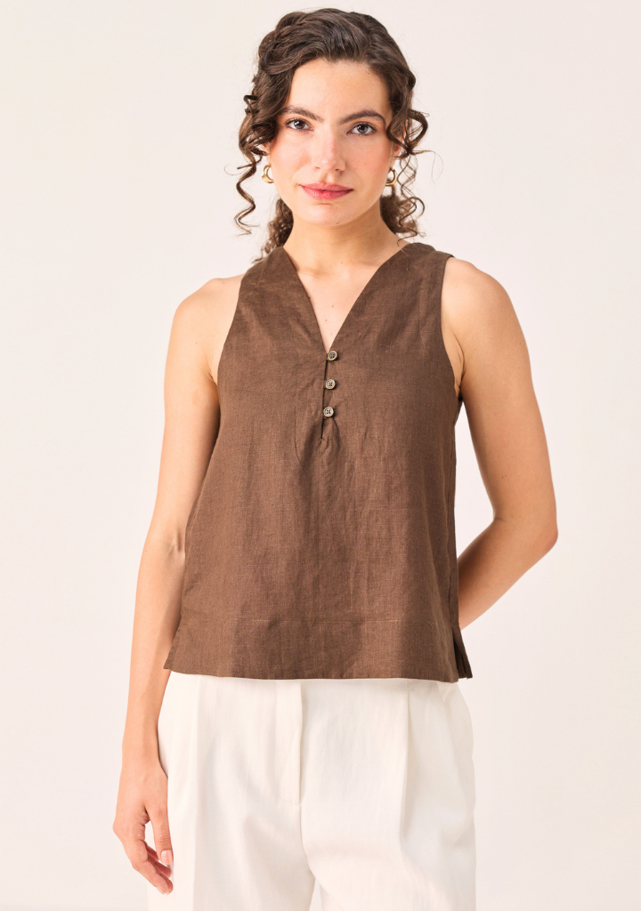 The Button Neck Top