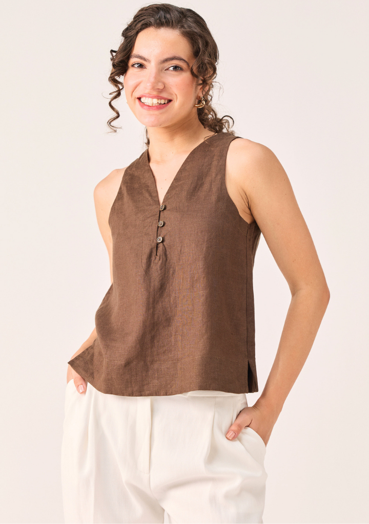 The Button Neck Top