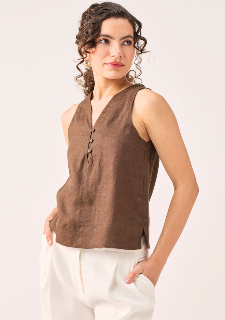The Button Neck Top