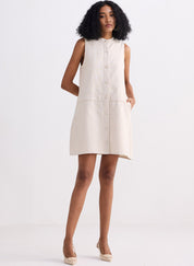 Cotton Tweed Shift Dress