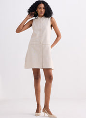 Cotton Tweed Shift Dress