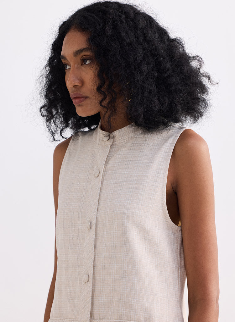 Cotton Tweed Shift Dress