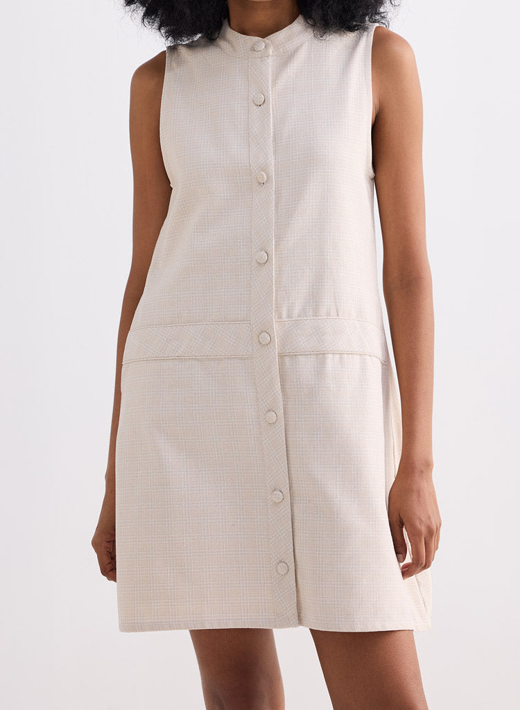 Cotton Tweed Shift Dress