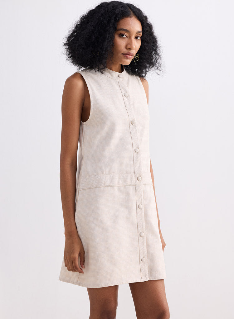 Cotton Tweed Shift Dress