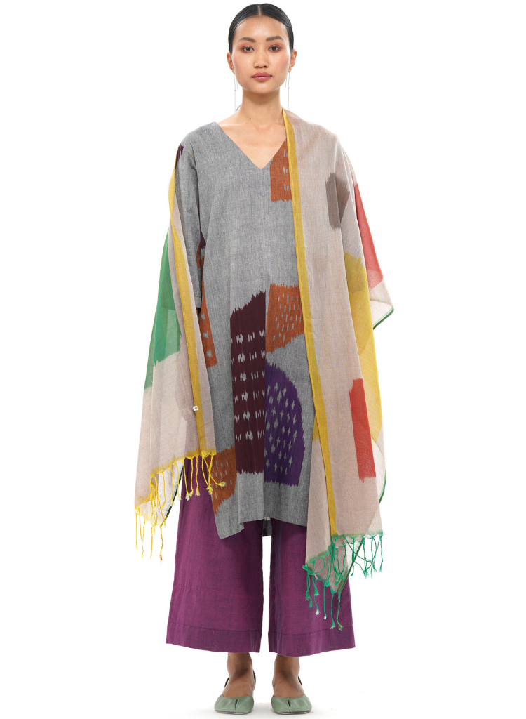 Tobu Kurta Stole Set