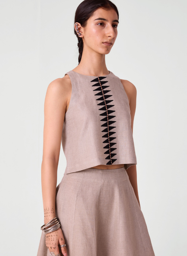 Toni Embroidered Top