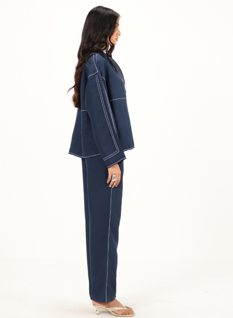 Top Stitch Detail Top