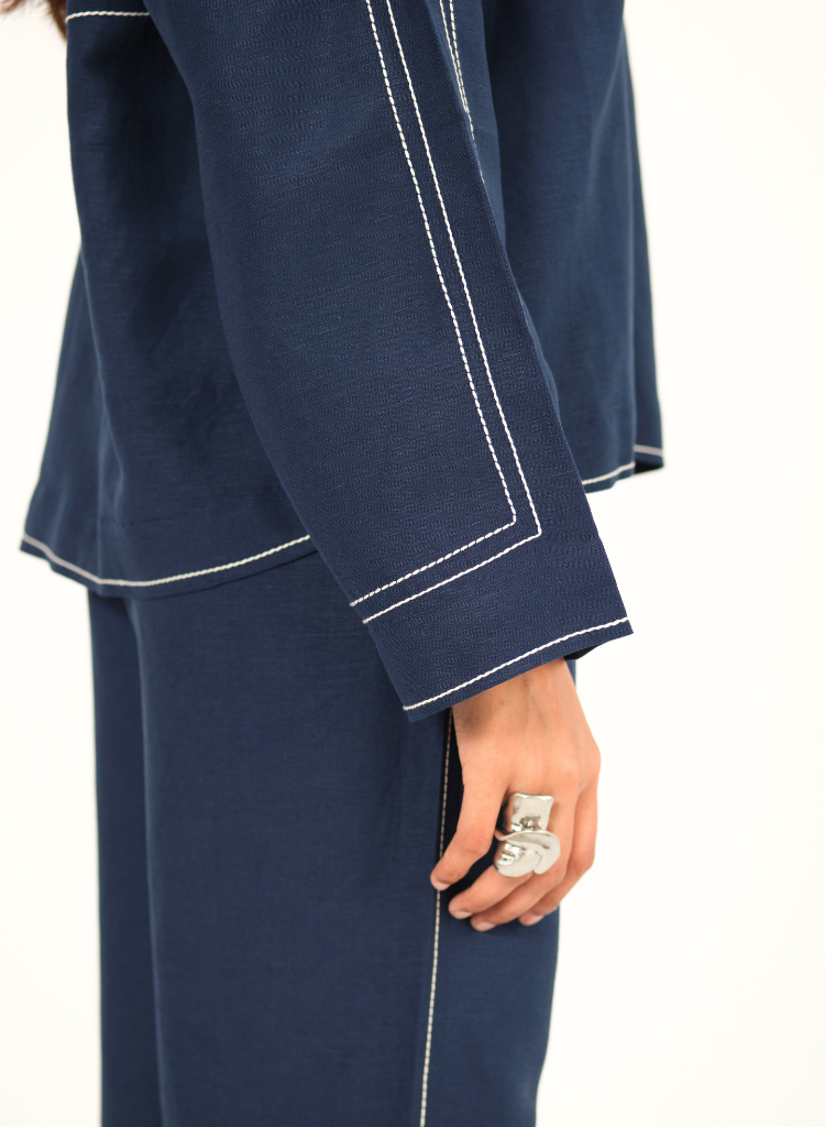 Top Stitch Detail Top