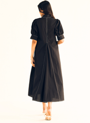 Top Stitch Poplin Dress