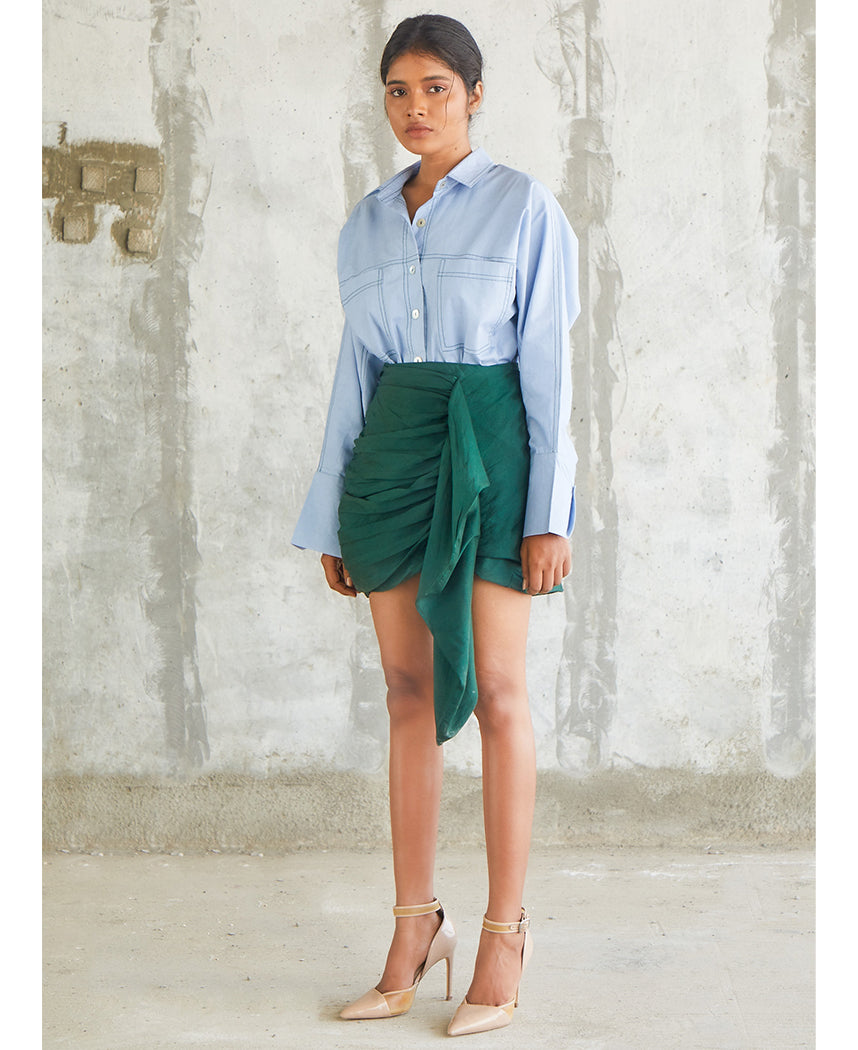 Topstitch Cotton Shirt