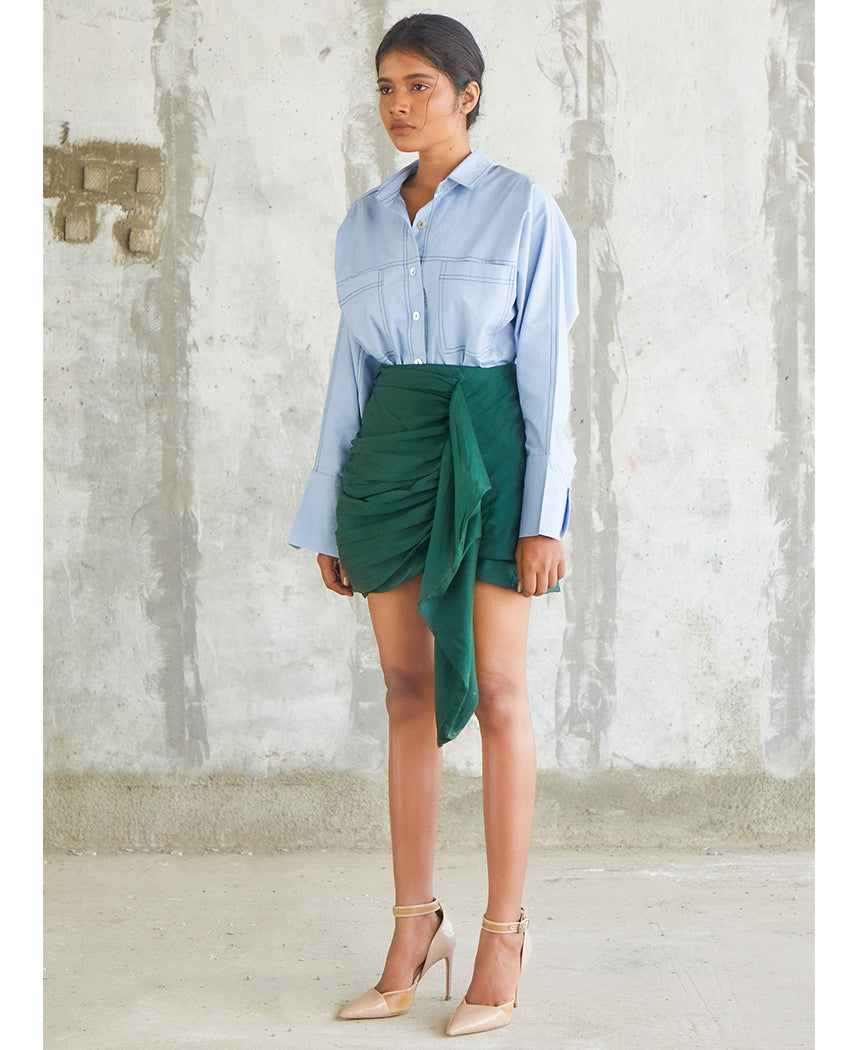 Topstitch Cotton Shirt