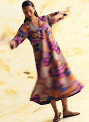 Transit Bias Button Dress