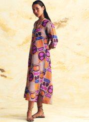 Transit Bias Button Dress