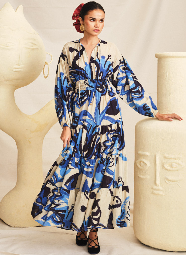 Tulika Peasant Dress