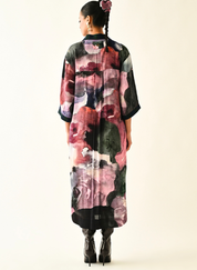 Twilight Bloom Trench Dress