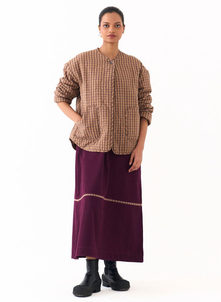 U Hem Quilted Jacket