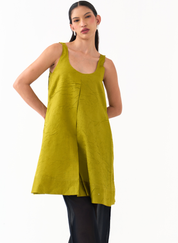 U-Neck Pleated Tunic