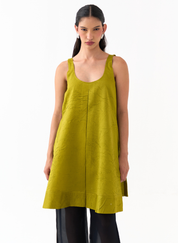 U-Neck Pleated Tunic Set
