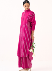 U-Yoke Emb Tunic Set