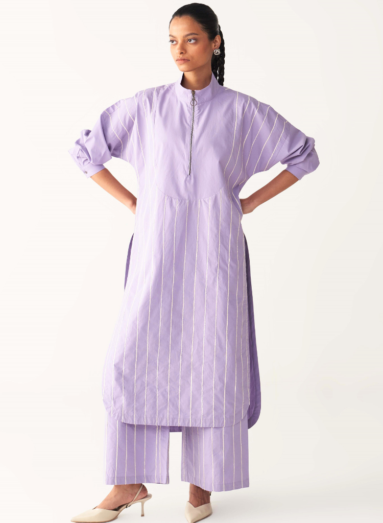 U-Yoke Embroidered Tunic