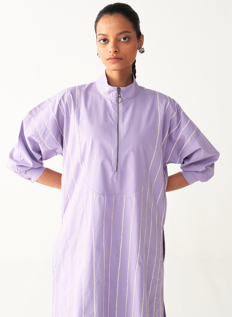 U-Yoke Embroidered Tunic