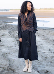 Upcycled Black Copper Seattle Dress